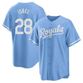 Kansas City Royals #28 Kyle Isbel Player Light Blue AmberGomez Home Game Stitched Jerseys
