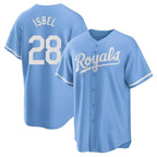 Kansas City Royals #28 Kyle Isbel Player Light Blue AmberGomez Home Game Stitched Jerseys