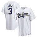 Los Angeles Dodgers #3 Edwin D¨ªaz Player Gold White AmberGomez 2026 Collection Stadium Game Stitched Jerseys