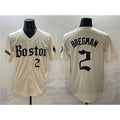Boston Red Sox #2 Alex Bregman Cream AmberGomez Gothic Vapor Limited Stitched Jersey