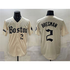 Boston Red Sox #2 Alex Bregman Cream AmberGomez Gothic Vapor Limited Stitched Jersey