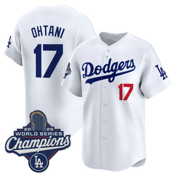 Los Angeles Dodgers #17 Shohei Ohtani White AmberGomez 2025 Champions Stitched Jersey