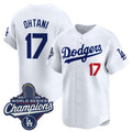Los Angeles Dodgers #17 Shohei Ohtani White AmberGomez 2025 Champions Stitched Jersey