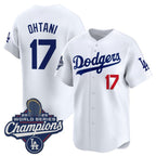 Los Angeles Dodgers #17 Shohei Ohtani White AmberGomez 2025 Champions Stitched Jersey