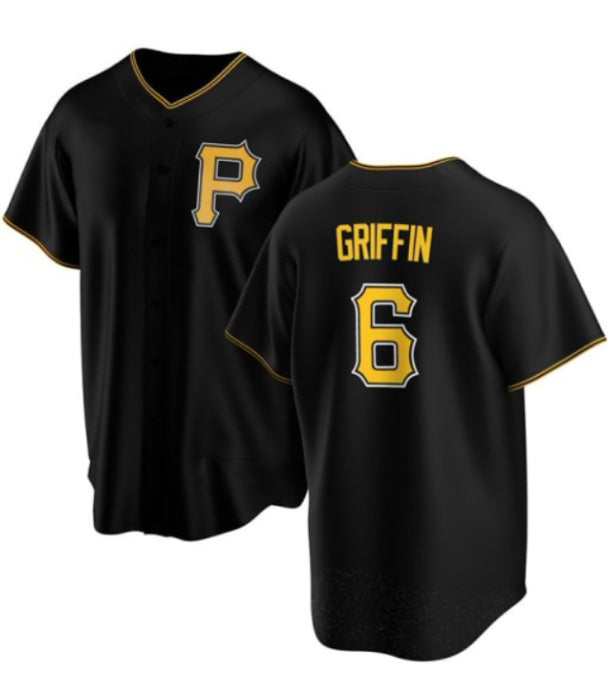 Pittsburgh Pirates #6 Konnor Griffin Black AmberGomez Cool Base Stitched Jersey