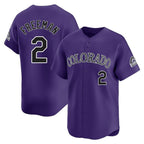 Colorado Rockies #2 Tyler Freeman Player Purple AmberGomez Limited Home Stitched Jerseys
