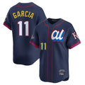 Kansas City Royals #11 Maikel Garcia Player Navy AmberGomez Limited American League All-Star Edition Stitched Jerseys