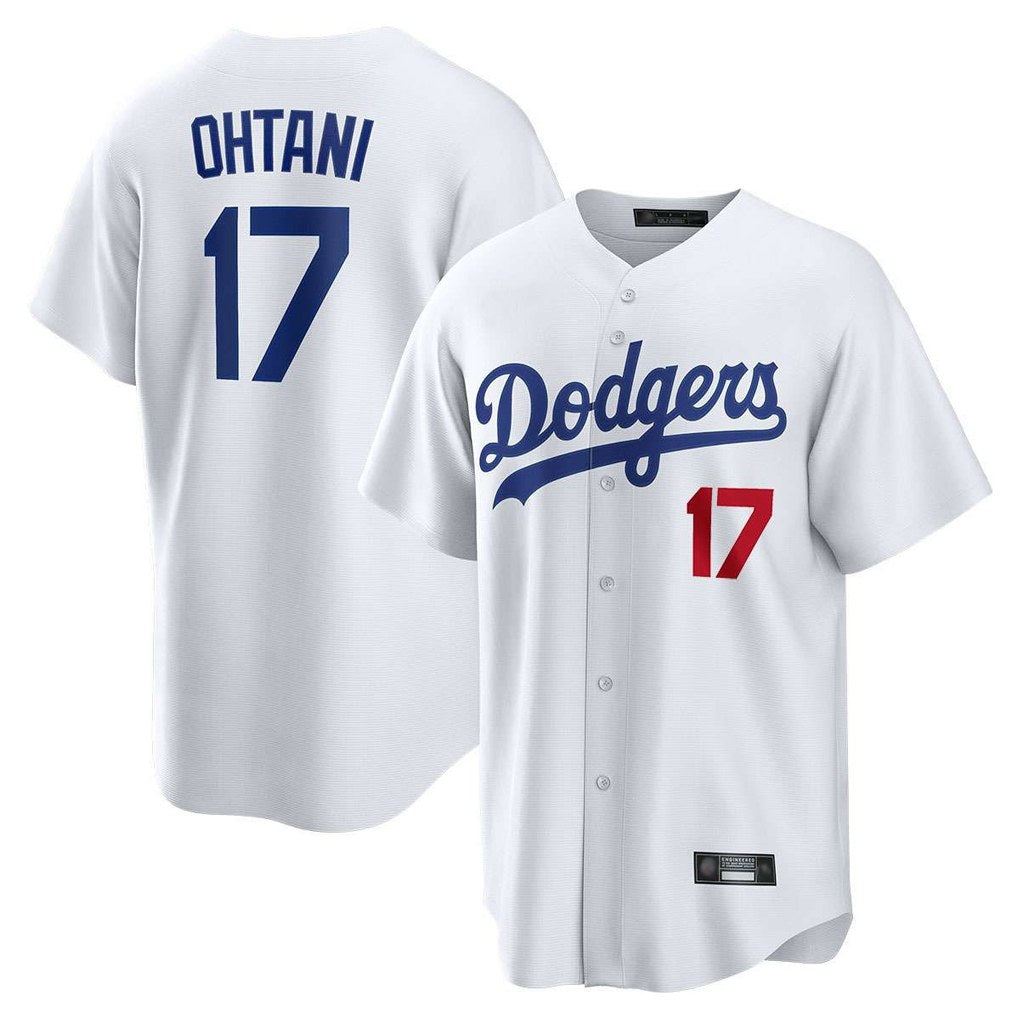 Los Angeles Dodgers #17 Shohei Ohtani Player White AmberGomez Home Game Stitched Jerseys