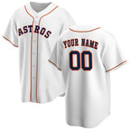Custom Houston Astros White AmberGomez Home Replica Jersey