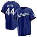 Los Angeles Dodgers #44 Andy Pages Player Royal AmberGomez City Connect Home Game Stitched Jerseys