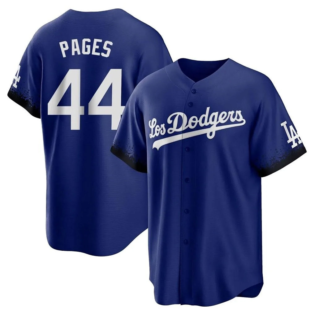 Los Angeles Dodgers #44 Andy Pages Player Royal AmberGomez City Connect Home Game Stitched Jerseys