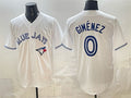 Toronto Blue Jays #0 Andres Gimenez White Gold AmberGomez 2025 American League Champions Limited Jersey
