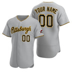 Custom Pittsburgh Pirates Gray AmberGomez Stitched Flex Base 2020 Road Jersey