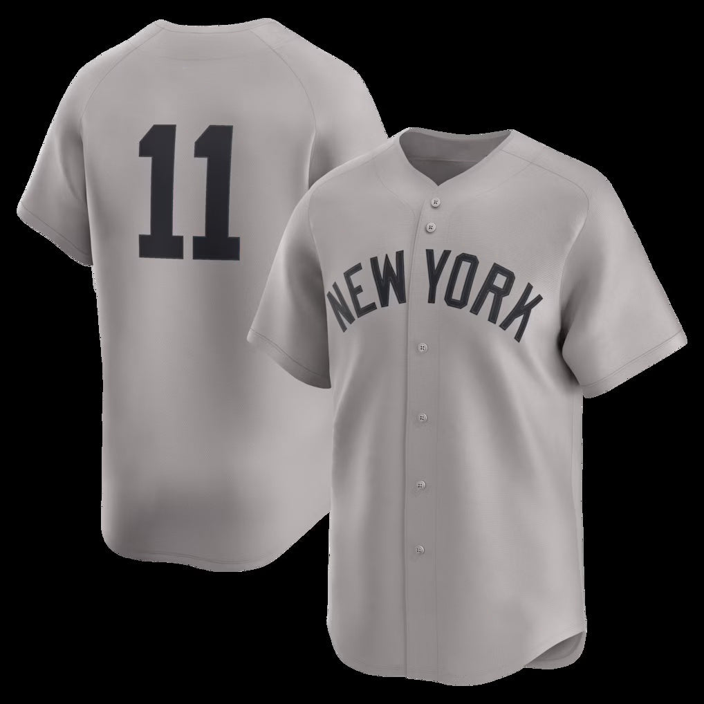 New York Yankees #11 Anthony Volpe Gray AmberGomez Road Limited Player Jersey