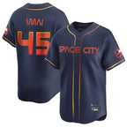Houston Astros #45 Tatsuya Imai Player Navy AmberGomez City Connect Home Limited Stitched Jerseys