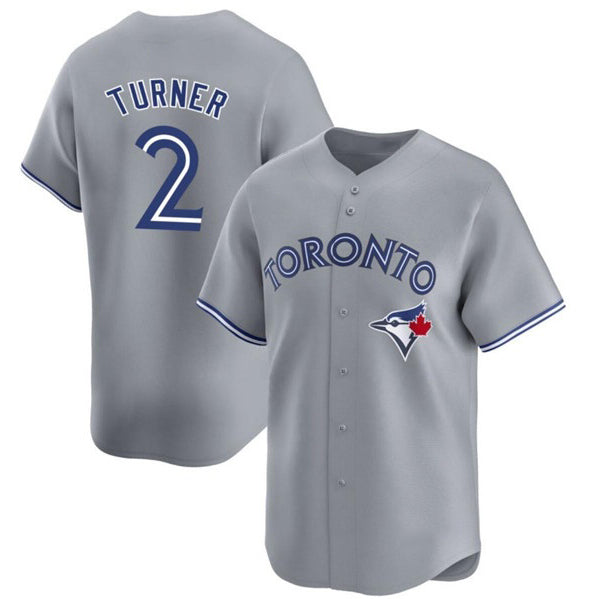 Toronto Blue Jays #2 Justin Turner Gray AmberGomez Cool Base Stitched Jersey
