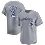 Toronto Blue Jays #2 Justin Turner Gray AmberGomez Cool Base Stitched Jersey