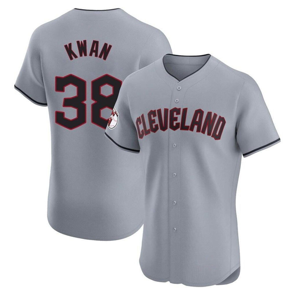 Cleveland Guardians #38 Steven Kwan Player Gray AmberGomez Road Limited Elite Home Stitched Jerseys