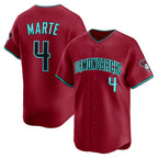 Arizona Diamondbacks #4 Ketel Marte Red AmberGomez Alternate 2 Limited Player Jersey