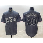 New York Mets #20 Pete Alonso Grey AmberGomez 2024 City Connect Cool Base Stitched Jersey