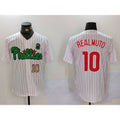 Philadelphia Phillies #10 J.T. Realmuto White Green AmberGomez Cool Base Stitched Jerseys