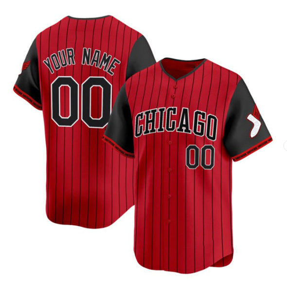 Custom Chicago White Sox Active Player Red Black AmberGomez 2025 City Connect Limited Stitched Jersey