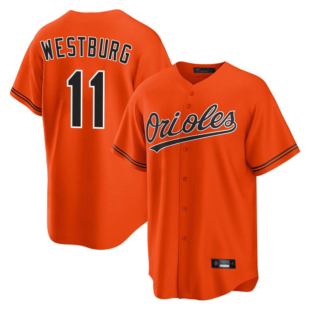 Baltimore Orioles #11 Jordan Westburg Player Orange AmberGomez Home Game Stitched Jerseys