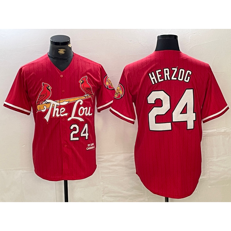 St. Louis Cardinals #24 Whitey Herzog Red AmberGomez 2024 City Connect Limited Stitched Jersey
