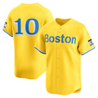 Boston Red Sox #10 Trevor Story Gold AmberGomez City Connect Limited Player Jersey