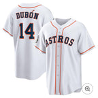 Houston Astros #14 Mauricio Dub¨®n White AmberGomez Home Jersey