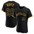 Cleveland Guardians #28 Tanner Bibee Player Black AmberGomez Snake Skin City Limited Elite Home Stitched Jerseys