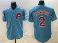 Philadelphia Phillies #2 Justin Crawford Blue AmberGomez Cool Base Stitched Jersey