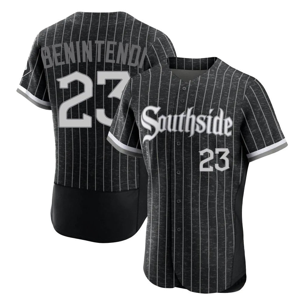 Chicago White Sox #23 Andrew Benintendi Player Black AmberGomez City Connect Limited Elite Home Stitched Jerseys