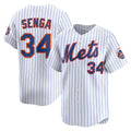 New York Mets #34 Kodai Senga White AmberGomez Home Limited Player Jersey