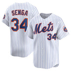 New York Mets #34 Kodai Senga White AmberGomez Home Limited Player Jersey