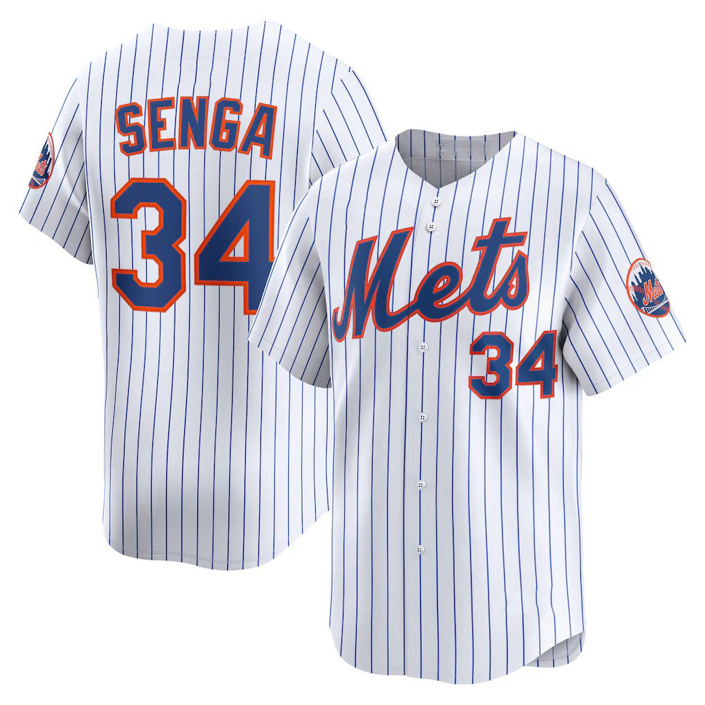 New York Mets #34 Kodai Senga White AmberGomez Home Limited Player Jersey