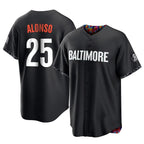 Baltimore Orioles #25 Pete Alonso Player Black AmberGomez City Connect Home Game Stitched Jerseys