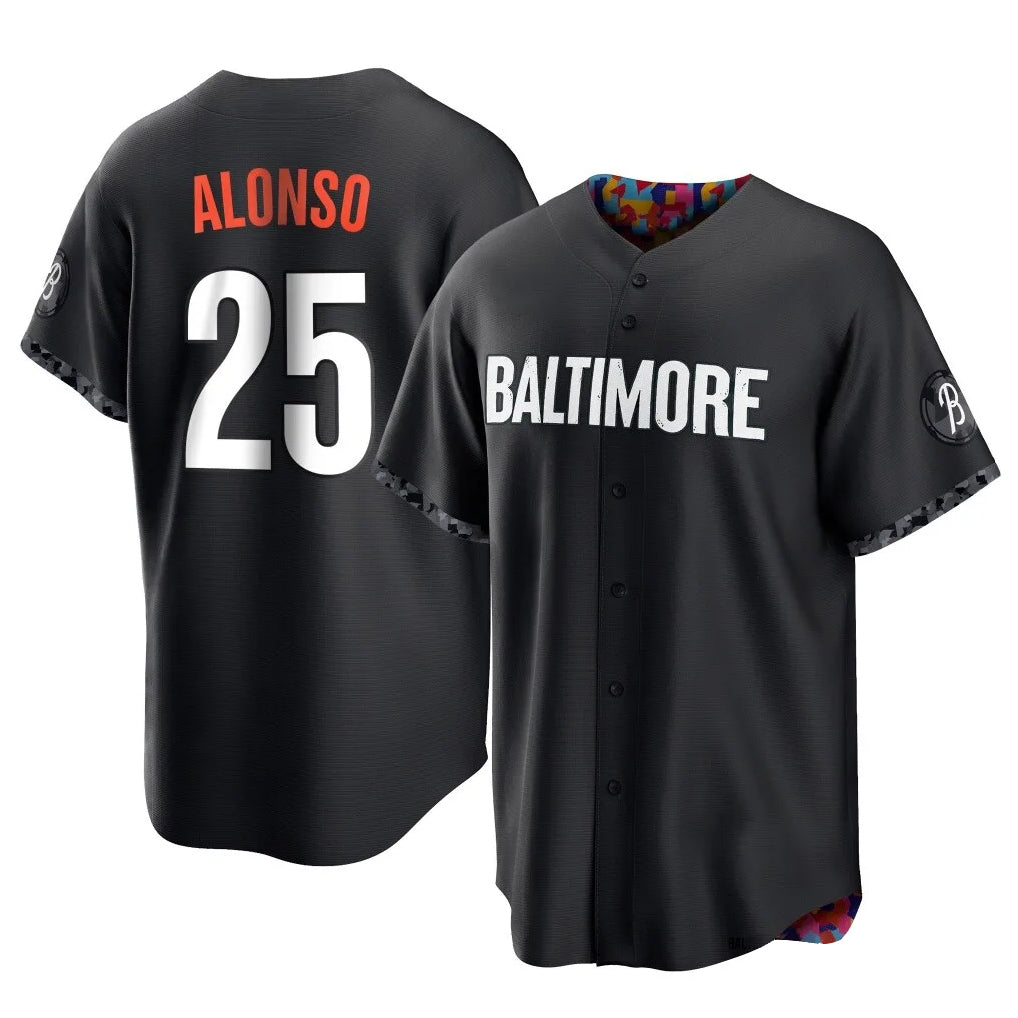 Baltimore Orioles #25 Pete Alonso Player Black AmberGomez City Connect Home Game Stitched Jerseys