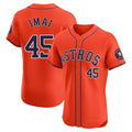 Houston Astros #45 Tatsuya Imai Player Orange AmberGomez Home Limited Elite Stitched Jerseys
