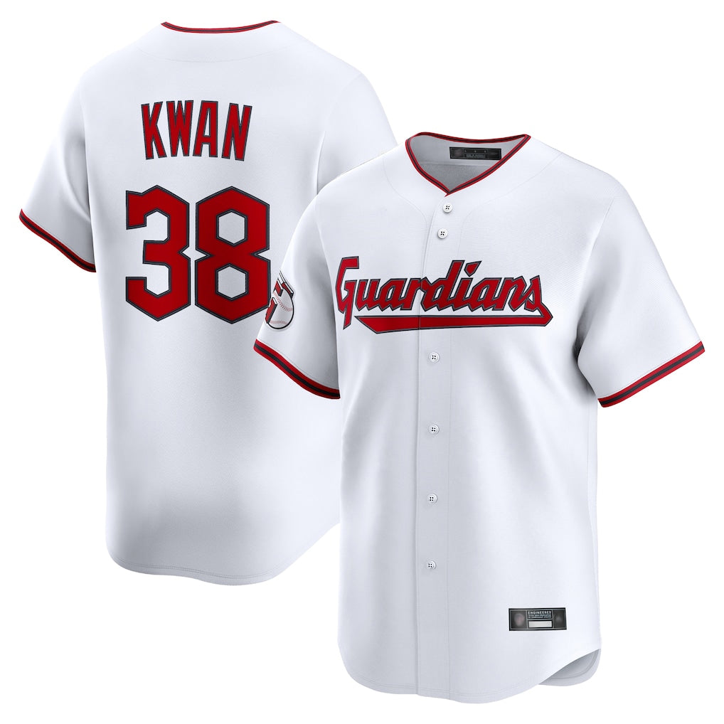 Cleveland Guardians #38 Steven Kwan Player White AmberGomez Limited Home Game Stitched Jerseys