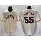 San Francisco Giants #55 Tim Lincecum Cream AmberGomez 2024 Home Limited Stitched Jersey