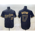 Los Angeles Dodgers #17 Shohei Ohtani Black Gold AmberGomez Limited Stitched Jersey