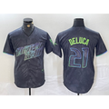 Tampa Bay Rays #21 Jonny DeLuca Charcoal AmberGomez 2024 City Connect Limited Stitched Jersey 2