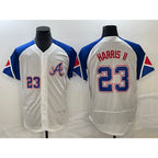 Atlanta Braves #23 Michael Harris II Number White AmberGomez 2023 City Connect Flex Base Stitched Jersey 2