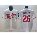 Minnesota Twins #26 Max Kepler White Red AmberGomez Stitched Cool Base Jersey