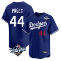 Los Angeles Dodgers #44 Andy Pages Player Royal AmberGomez World Series Limited Home Stitched Jerseys