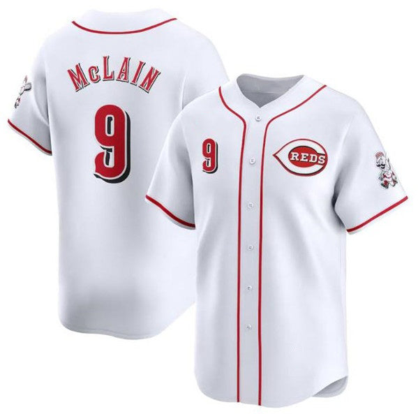 Cincinnati Reds #9 Matt McLain White AmberGomez Home Limited Stitched Jersey