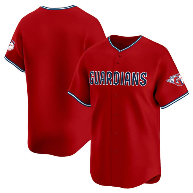 Cleveland Guardians Blank Red AmberGomez Alternate Limited Stitched Jersey