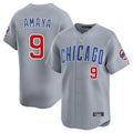 Chicago Cubs #9 Miguel Amaya Player Gray AmberGomez Road Limited Home Stitched Jerseys