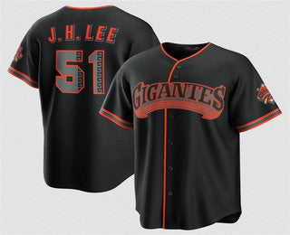 San Francisco Giants #51 Jung Hoo Lee Black AmberGomez 2026 Alternate Stadium Stitched Jersey